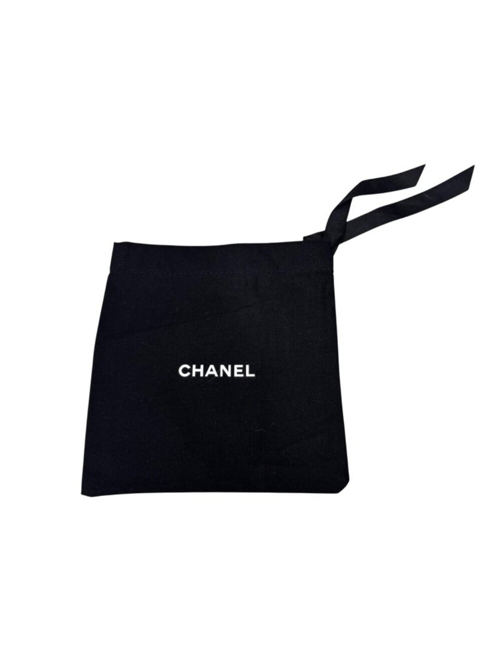 CHANEL 100% Authentic Small Black Jewelry Wallet Clutch Accessories Dust Bag 6"